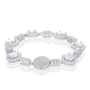 S925 Moissanite Diamond Stationed Bracelet - 14mm