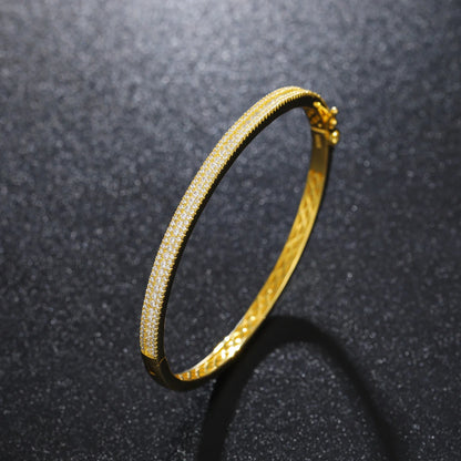 4mm S925 3 Row Moissanite Cuff Bracelet