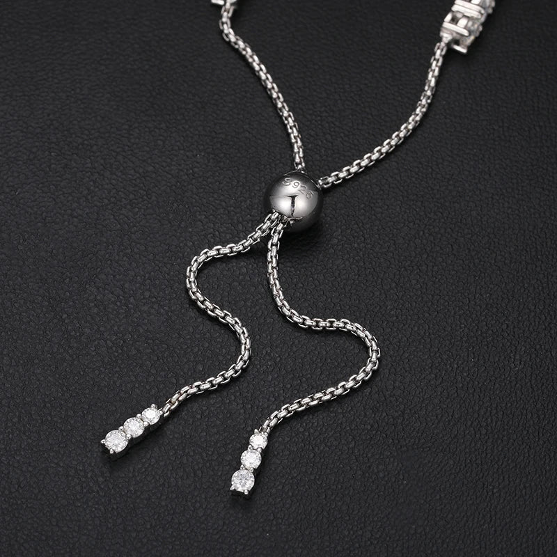 S925 Adjustable VVS Moissanite Tennis Bracelet