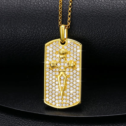 S925 Sword Tag Pendant