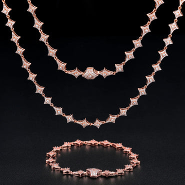 S925 VVS MOISSANITE STAR LINK NECKLACE
