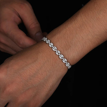 Iconic Moissanite Diamond-Encrusted Cuban Link Chain