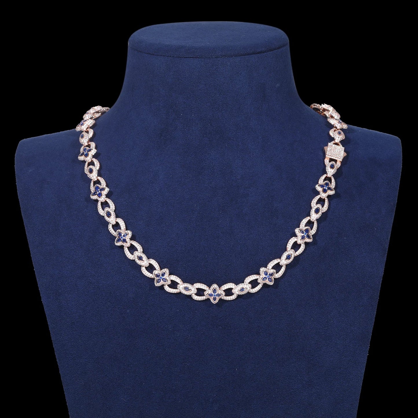 S925 Moissanite Flower Devil Eye Diamond Link Bracelet or Necklace