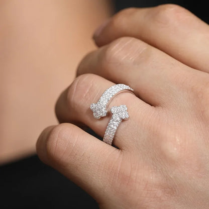S925 Moissanite Clover Ring