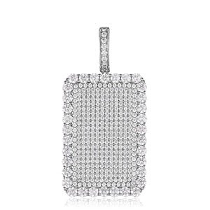 S925 Streamline Tag Moissanite Diamond Pendant