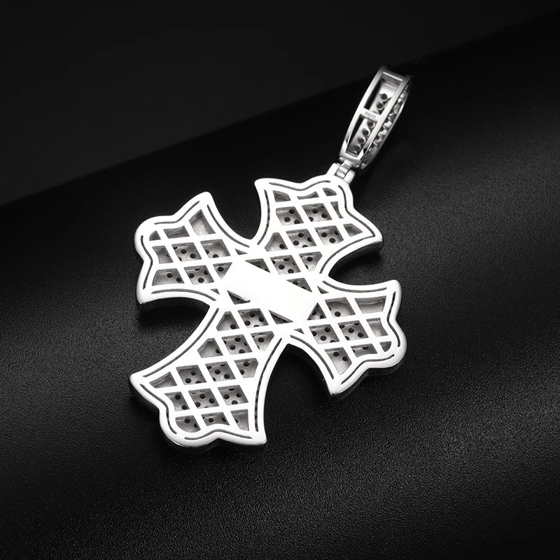 S925 Moissanite Toulouse Cross Diamond Pendant