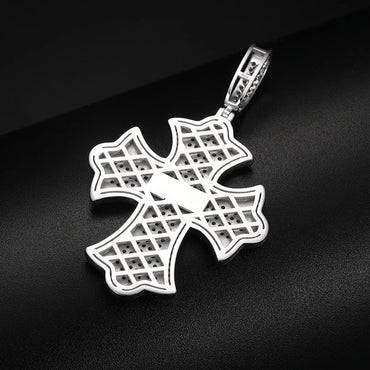 S925 Moissanite Toulouse Cross Diamond Pendant