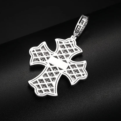 S925 Moissanite Toulouse Cross Diamond Pendant