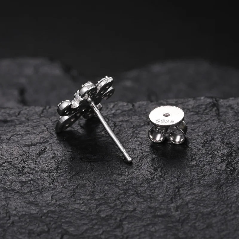 S925 MOISSANITE IRIS STUD EARRINGS