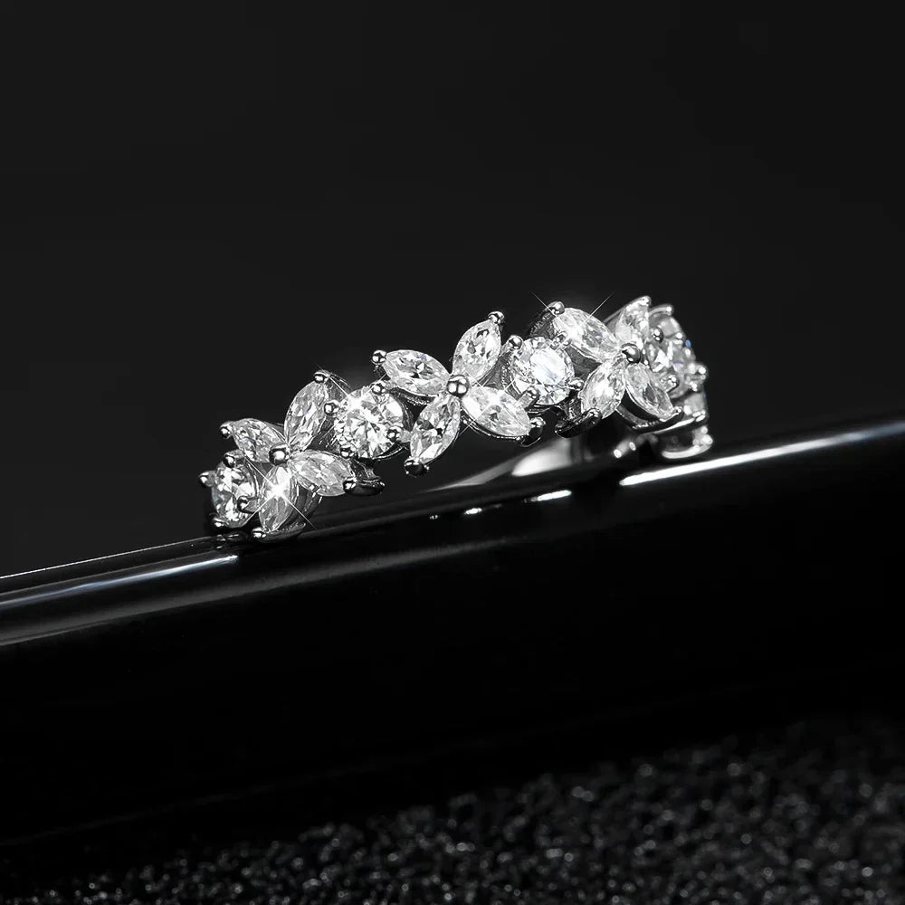 Women's S925 Moissanite Butterfly Link Ring