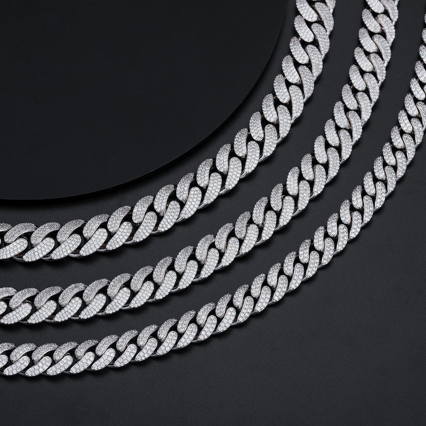 8-20MM S925 MOISSANITE CUBAN NECKLACE