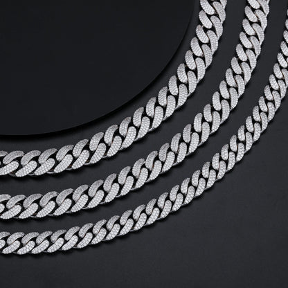 8-20MM S925 MOISSANITE CUBAN NECKLACE