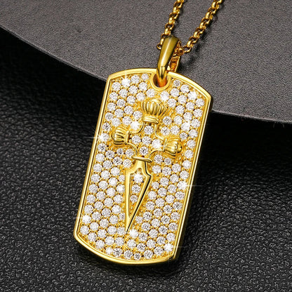 S925 Sword Tag Pendant