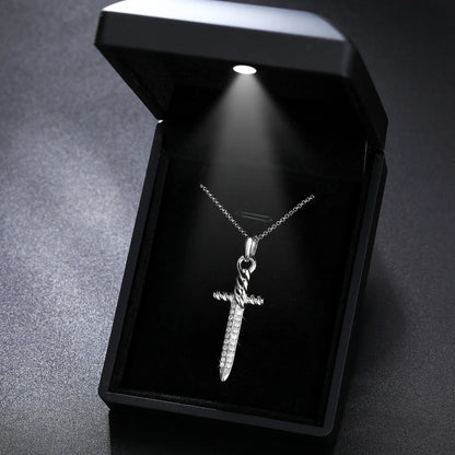 S925 Moissanite Vintage Sword Pendant