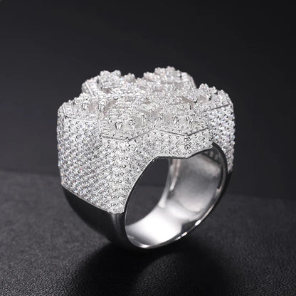 S925 Moissanite Snowflake Diamond Ring