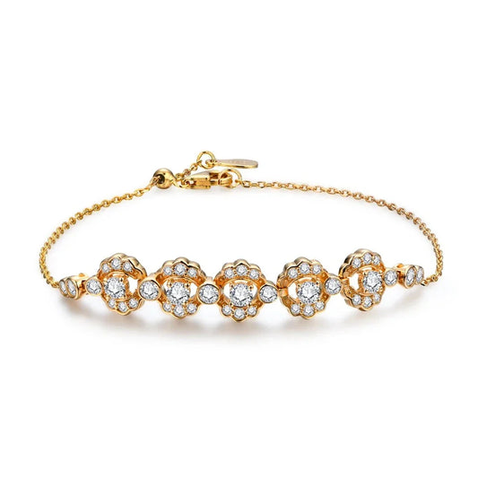 Women's S925 Moissanite Radiant Circlet Elegance Diamond Bracelet