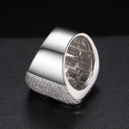S925 Moissanite Single Letter Championship Ring