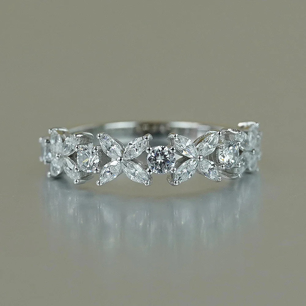 Women's S925 Moissanite Butterfly Link Ring