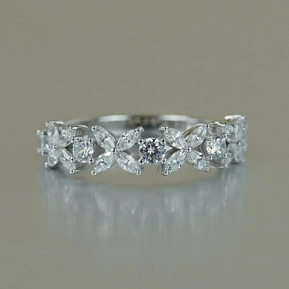 Women's S925 Moissanite Butterfly Link Ring