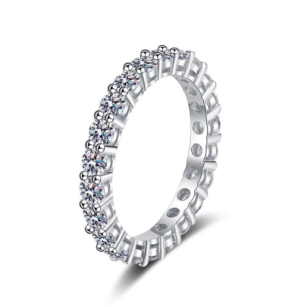 Women's S925 Moissanite Eternity Band Ring