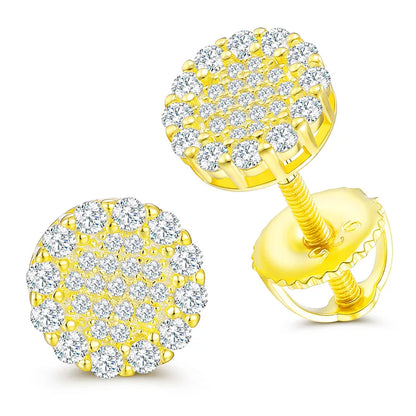 S925 Moissanite Diamond Halo Stud Earrings