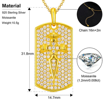S925 Sword Tag Pendant
