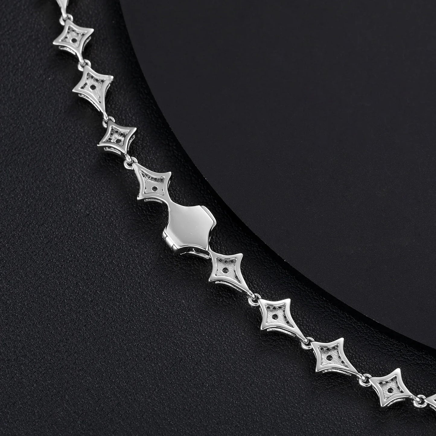 S925 VVS MOISSANITE STAR LINK NECKLACE