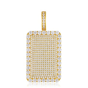 S925 Streamline Tag Moissanite Diamond Pendant