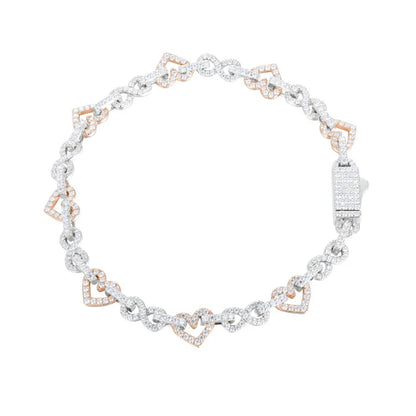 S925 Moissanite Infinity Diamond Heart Bracelet