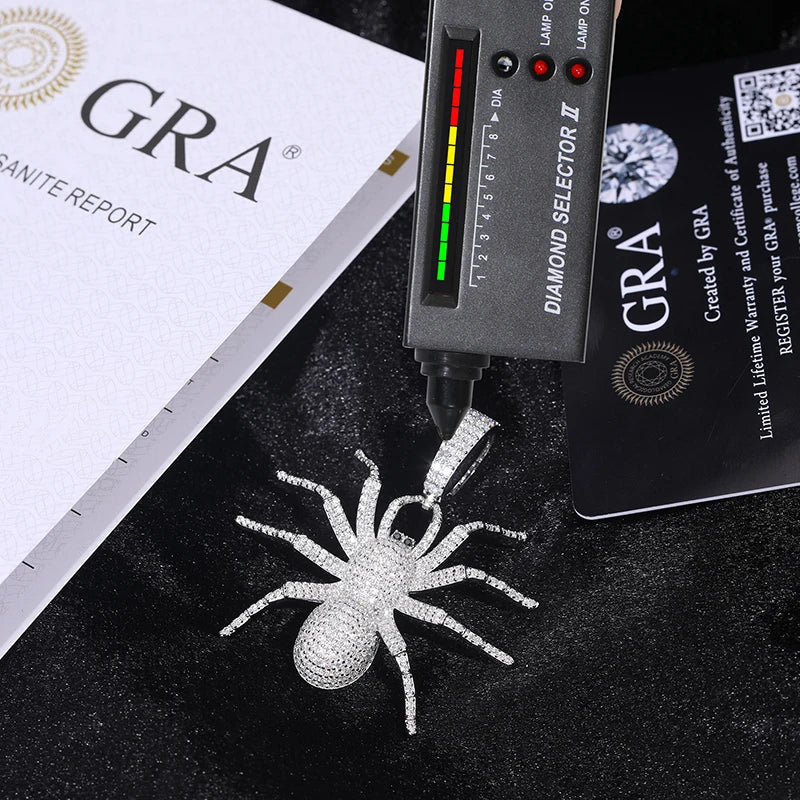 S925 Moissanite Spider Diamond Pendant
