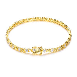 S925 Moissanite Tennis Infinity Bracelet - 3/4/5mm