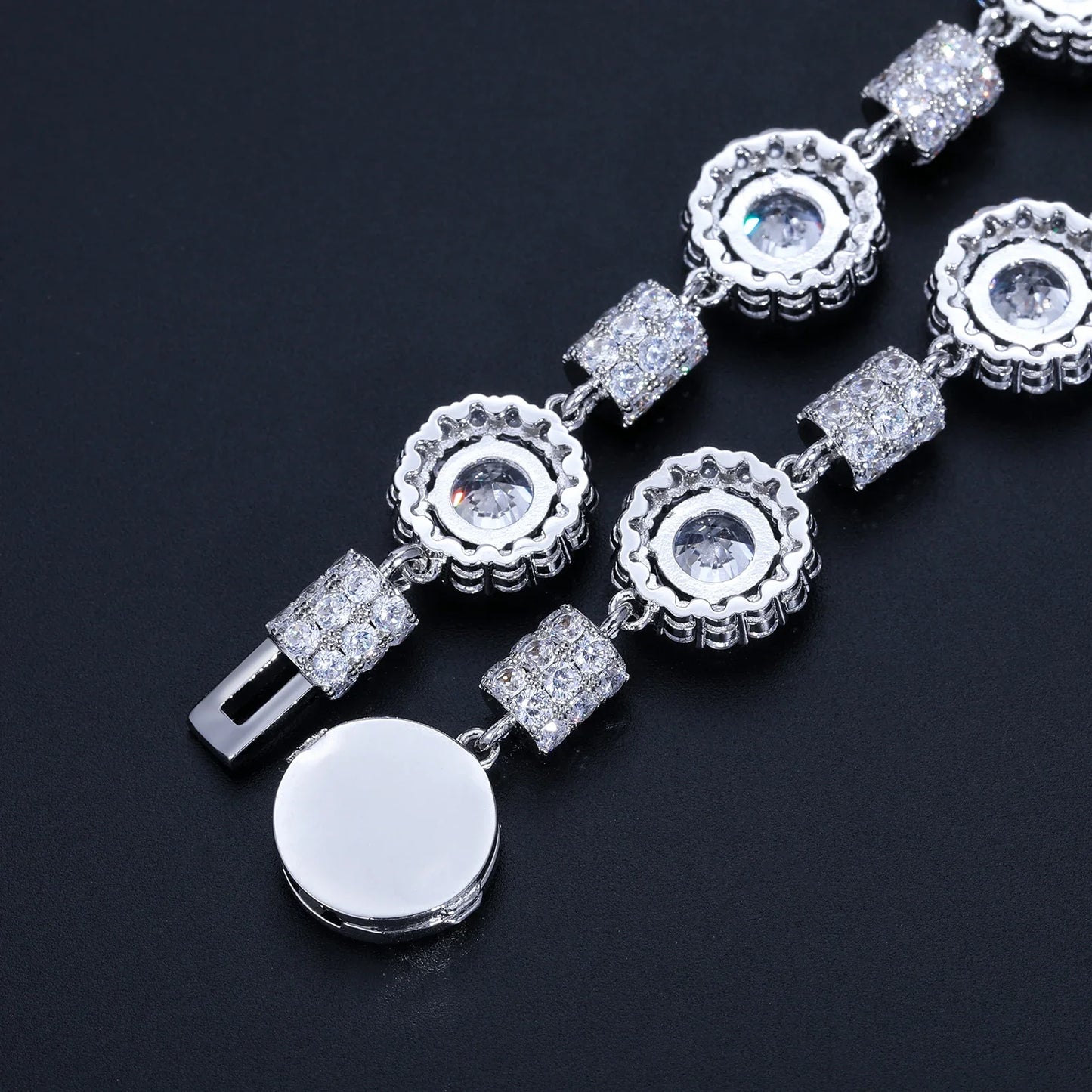 S925 Moissanite Diamond Stationed Bracelet - 14mm