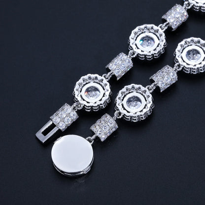 S925 Moissanite Diamond Stationed Bracelet - 14mm