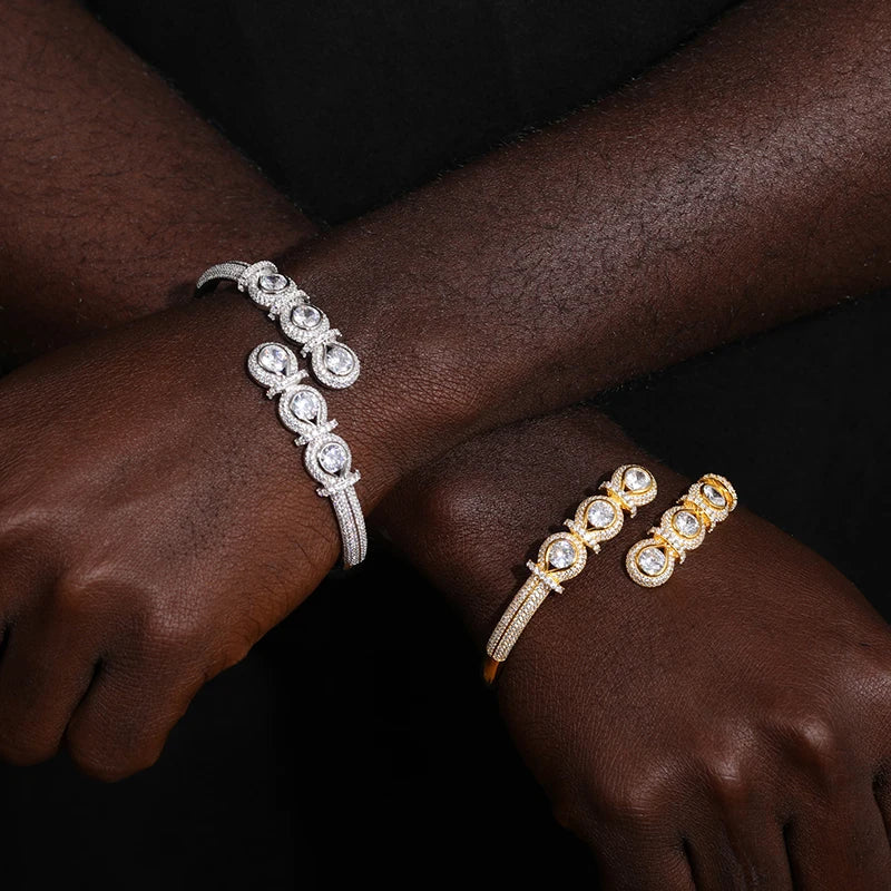 Moissanite Noose Pearl Diamond Bracelet