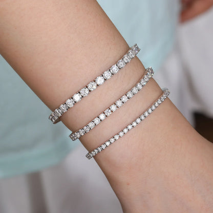 S925 Adjustable VVS Moissanite Tennis Bracelet