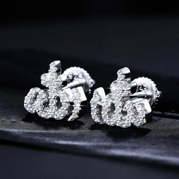 S925 Moissanite Allah Diamond Earrings