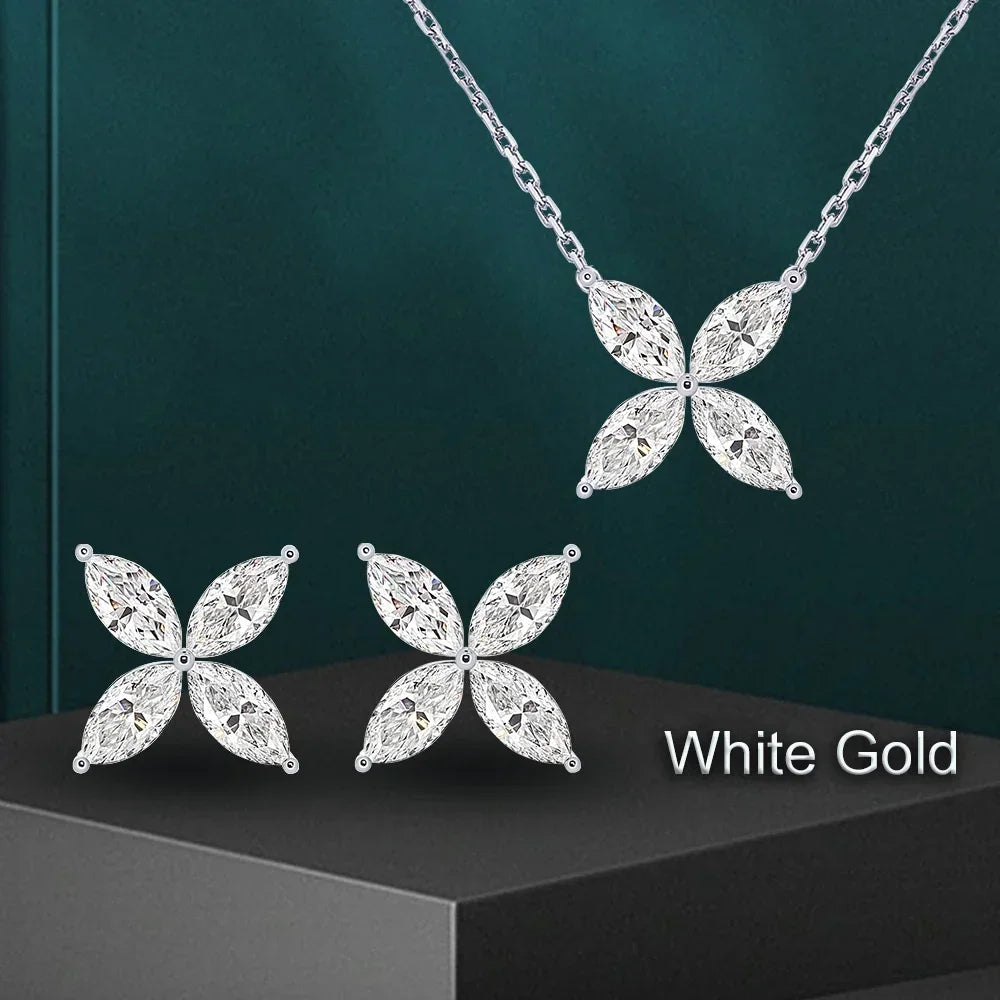 Women's S925 Moissanite Diamond Jasmine Pendant