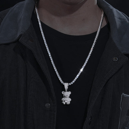 VVS Moissanite Aurora Bear Pendant