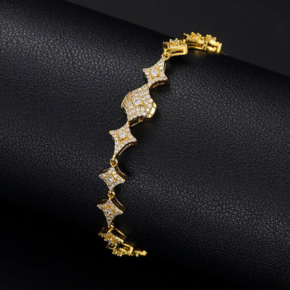 S925 VVS Moissanite Star Link Bracelet