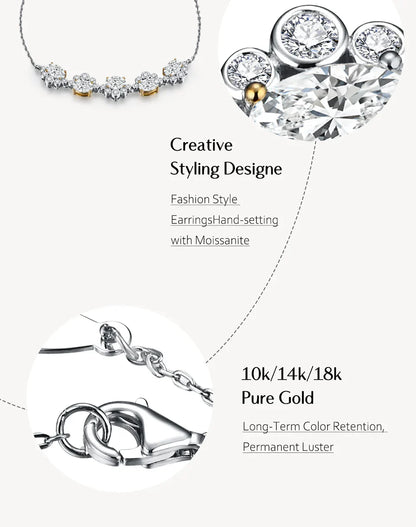 Women's S925 Moissanite Bling-Diamond Bear Feet Shape Bracelet