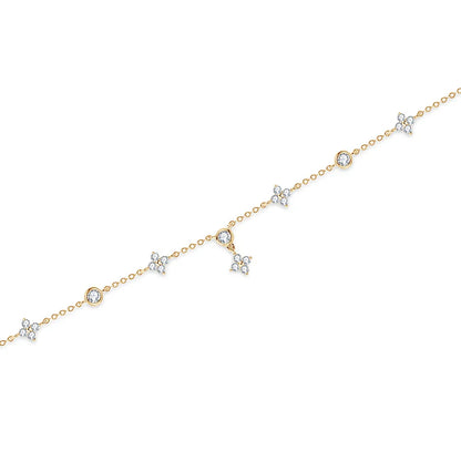 3.5mm Women's S925 Moissanite Diamond Stationed Bracelet