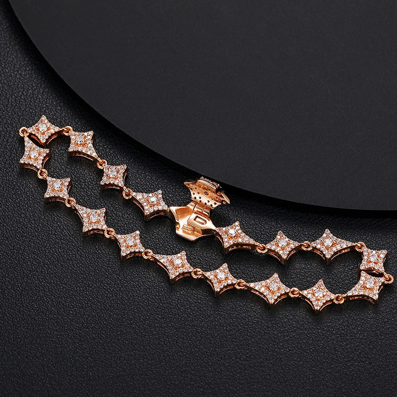 S925 VVS Moissanite Star Link Bracelet