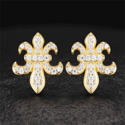 S925 MOISSANITE IRIS STUD EARRINGS