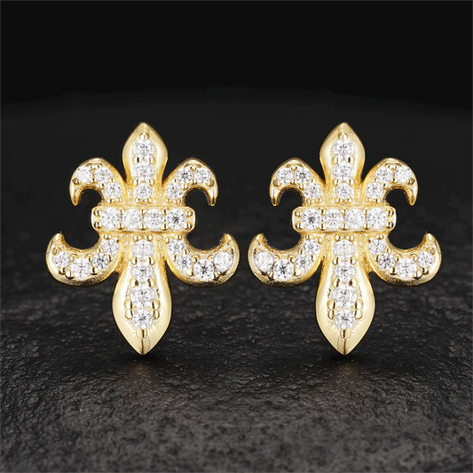 S925 MOISSANITE IRIS STUD EARRINGS