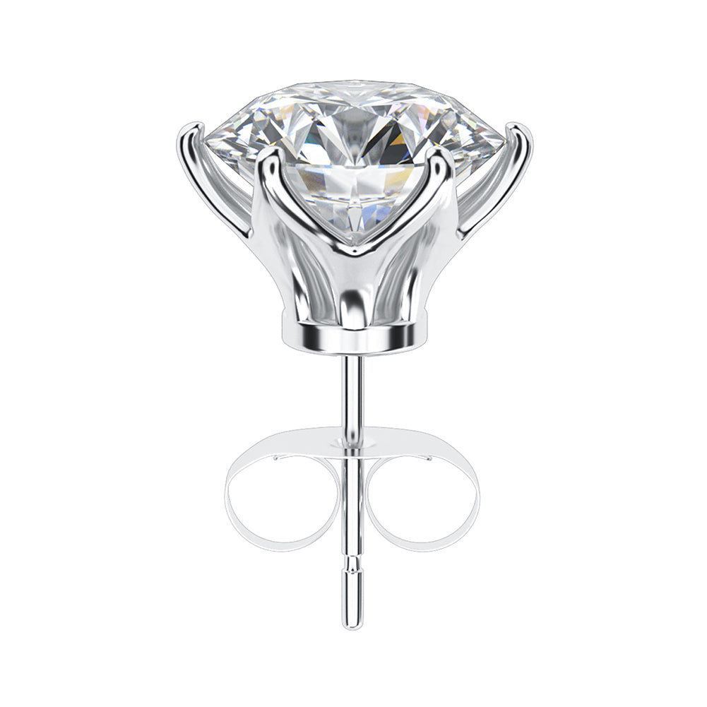 New Iced Round Cut VVS1 Moissanite Earrings - Gold/White Gold
