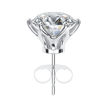 New Iced Round Cut VVS1 Moissanite Earrings - Gold/White Gold
